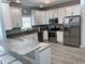 Modern kitchen with stainless steel appliances, granite countertops, and white cabinetry at 928 Strand Ave. Strand Ave., North Myrtle Beach, SC 29582