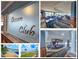 Collage showing the 'Ocean Club' sign, inside bar and clubhouse seating, and outdoor pool at 9650 Shore Dr. # 2007, Myrtle Beach, SC 29572