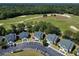 Aereal view of community of condos located on golf course with parking spaces at 1041 True Blue Dr. # 37A, Pawleys Island, SC 29585