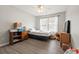 Bedroom featuring wood-look floors and a ceiling fan for added comfort at 1108 Blue Juniper Ct., Conway, SC 29527