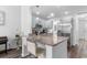 The gorgeous kitchen is equipped with stainless steel appliances, granite countertops, and stylish cabinetry at 1123 Fairway Ln. # 1123, Conway, SC 29526