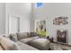Bright living room with sliding glass door and comfortable sectional sofa at 1123 Fairway Ln. # 1123, Conway, SC 29526