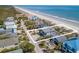 Aerial view of beautiful beachfront homes with private beach access at 1184 Parker Dr., Pawleys Island, SC 29585