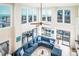 Stylish living area with cathedral ceilings, ocean views and comfortable, oversized sectional at 1184 Parker Dr., Pawleys Island, SC 29585