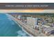 Beautiful aerial view of the coastline and oceanfront condo with beach access at 1210 N Waccamaw Dr. # 1008, Garden City Beach, SC 29576