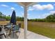 Enjoy a lovely outdoor space with seating and views of the spacious backyard at 1396 Highway 129, Galivants Ferry, SC 29544