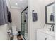 Modern bathroom featuring a glass shower door and updated fixtures at 191 Maison Dr. # B-323, Myrtle Beach, SC 29572