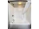 Clean, well-lit bathroom featuring a shower-tub combo with white shower curtain at 201 N Ocean Blvd. # 2536, Myrtle Beach, SC 29572