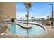 Lazy river winds around palm trees for a relaxing experience at 201 N Ocean Blvd. # 2536, Myrtle Beach, SC 29572