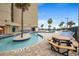 Relaxing lazy river with tropical palm trees, perfect for a resort getaway at 201 N Ocean Blvd. # 2536, Myrtle Beach, SC 29572