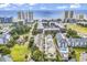 Breathtaking aerial view of the condo complex, showcasing its proximity to the beach and surrounding amenities at 209 Hillside Dr. N # 104, North Myrtle Beach, SC 29582