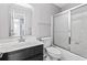 Cozy bathroom featuring a shower-tub combo with gray walls and bright white features at 2258 Essex Dr. # G, Surfside Beach, SC 29575
