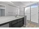 Updated bathroom featuring a modern vanity and glass enclosed shower at 2258 Essex Dr. # G, Surfside Beach, SC 29575