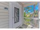 Exterior shot of the front door and outside porch area at 2312 Sweetwater Blvd. # 2312, Murrells Inlet, SC 29576