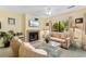 Cozy living room with a fireplace and comfortable seating area at 234 Westleton Dr. # 21-C, Myrtle Beach, SC 29572