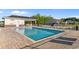 Community pool with plenty of lounge chairs and shaded cabana; perfect for neighborhood recreation at 263 Lakota Loop, Longs, SC 29568