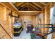 Inside the shed, showcasing ample storage space for tools, equipment, and other household items at 263 Lakota Loop, Longs, SC 29568