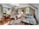 Charming bedroom with two twin beds, hardwood floors, lots of natural light, and vintage furnishings at 402 E Broad St., Hemingway, SC 29554