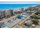 Aerial view of beach home with pool and ocean access at 4206 S Ocean Blvd., North Myrtle Beach, SC 29582