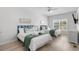 Bright bedroom with two beds, ocean-themed decor, and comfortable linens at 4206 S Ocean Blvd., North Myrtle Beach, SC 29582