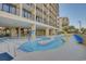Fun lazy river with playful water features and comfortable seating, perfect for Gathering-friendly activities at 4800 S Ocean Blvd. # 420, North Myrtle Beach, SC 29582