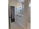 Modern bathroom features a glass-enclosed shower with marble tile surround and a towel bar at 531 Oak Landing Dr., Myrtle Beach, SC 29588