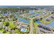 Aerial view of the neighborhood showing winding waterways and lush landscaping at 567 Hickman St., Surfside Beach, SC 29575