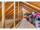 Unfinished attic space showing structural supports and ample storage capacity at 567 Hickman St., Surfside Beach, SC 29575