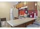 Compact kitchen with cabinets, countertops, and essential appliances at 5905 South Kings Hwy. # 131B, Myrtle Beach, SC 29575