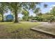 Spacious backyard featuring a lush lawn, mature trees, and ample space for outdoor activities at 605 62Nd Ave. N, Myrtle Beach, SC 29572