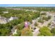 Aerial view of the home nestled in a lush, green neighborhood at 607 A 28Th Ave. S, North Myrtle Beach, SC 29582