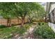 Serene backyard with mature trees and a wooden fence, offering privacy and shade for a peaceful outdoor setting at 706 Chippendale Dr., Myrtle Beach, SC 29588