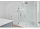 Modern bathroom with a sleek glass-enclosed shower and contemporary finishes for a spa-like experience at 722 Highway 348, Loris, SC 29569
