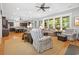 Open-concept living room seamlessly connects to the kitchen, perfect for entertaining and Gathering gatherings at 77 Streater Ln., Pawleys Island, SC 29585