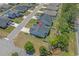 Aerial view with pin shows property is nestled in a neighborhood with lush green trees and well-kept lawns at 804 Twickenham Loop, Longs, SC 29568