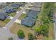 Aerial shot of home in neighborhood, showcasing well-kept lawns and proximity to neighborhood amenities at 804 Twickenham Loop, Longs, SC 29568