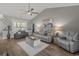 Open-concept living room with neutral color palette, hardwood floors and comfortable seating at 804 Twickenham Loop, Longs, SC 29568