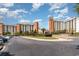 Well maintained exteriors with attractive landscaping surrounds this impressive building complex at 8121 Amalfi Pl. # 4-801, Myrtle Beach, SC 29572