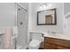 Well-lit bathroom features a shower and vanity at 88 Purple Martin Dr., Murrells Inlet, SC 29576