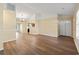 Spacious living room with vaulted ceilings and hardwood floors at 88 Purple Martin Dr., Murrells Inlet, SC 29576