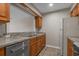 Kitchen with double basin sink and stainless steel dishwasher at 900 Courtyard Dr. # K7, Myrtle Beach, SC 29577