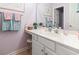 Bathroom with white vanity, sink, and wall-mounted decor creating a calm atmosphere at 9550 Dunes Gable Dr. # A, Myrtle Beach, SC 29572