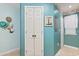 Hallway has large closet, tile floor, and hat rack at 9550 Dunes Gable Dr. # A, Myrtle Beach, SC 29572