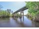 View of the impressive bridge over a serene river, surrounded by lush greenery and clear blue skies at 109 Old Chimney Ln, Conway, SC 29526