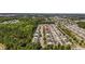 Aerial view of townhomes in a wooded community, showcasing the neighborhood at 1127 Harvester Circle # 1127, Myrtle Beach, SC 29579