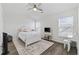 Cozy bedroom with neutral tones, ceiling fan, and natural light at 1127 Harvester Circle # 1127, Myrtle Beach, SC 29579