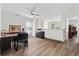 A bonus room featuring hardwood floors, ceiling fan, large window, and a workstation at 1127 Harvester Circle # 1127, Myrtle Beach, SC 29579