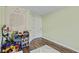 Inviting playroom featuring hardwood floors, natural light, and organized storage and seating at 1439 Brighton Ave., Myrtle Beach, SC 29588