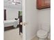 Powder room off bedroom with toilet at 157 Olde Towne Way # 4, Myrtle Beach, SC 29588