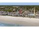 Aerial view showcases new beach home's ideal location with direct beach access at 1611A S Ocean Blvd., Surfside Beach, SC 29575